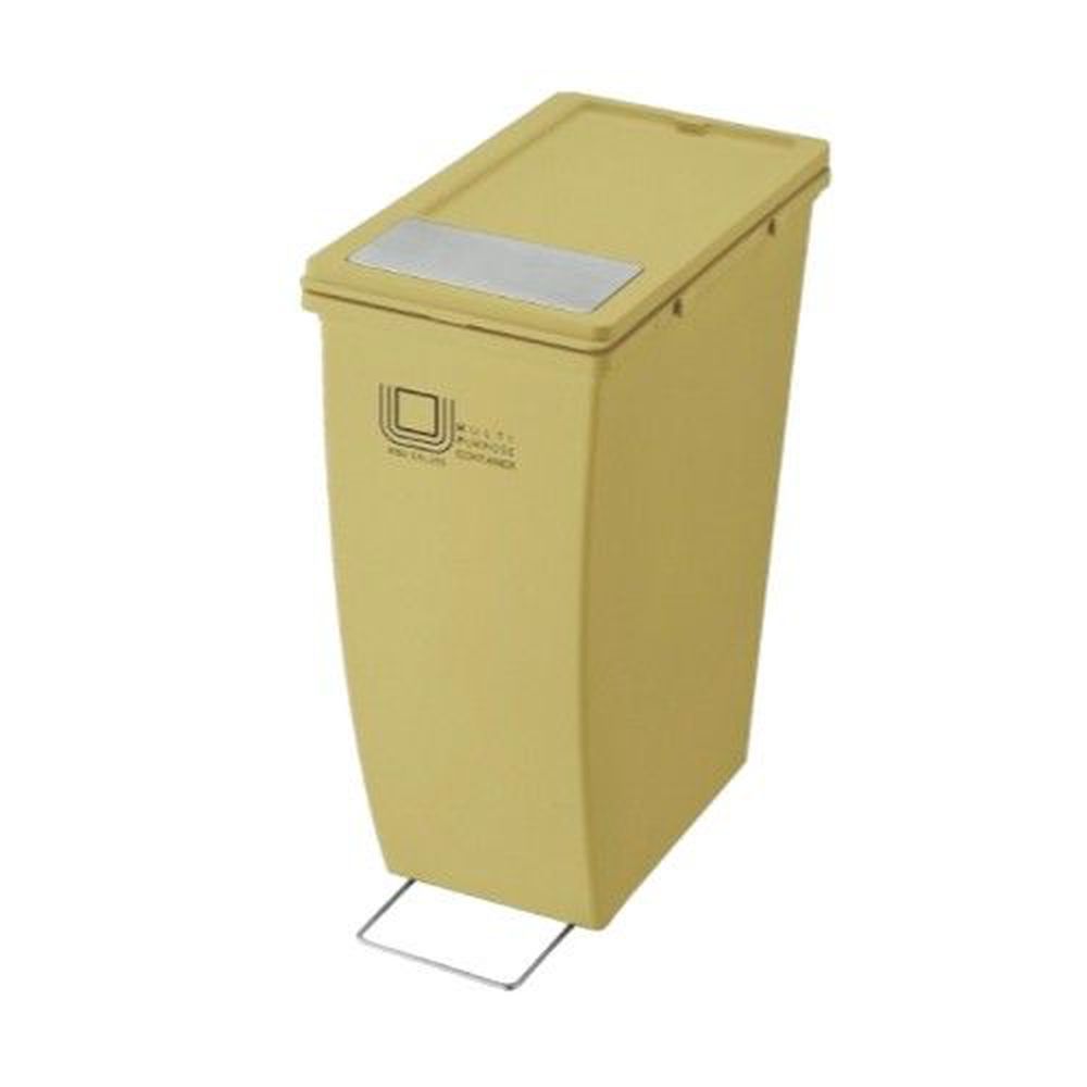 日本 eco container style - 雙用造型垃圾桶-黃色-21L