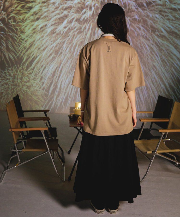 日本 BREEZE - 聯名款 夜光拉鍊大口袋短袖上衣(大人)-撞色-白