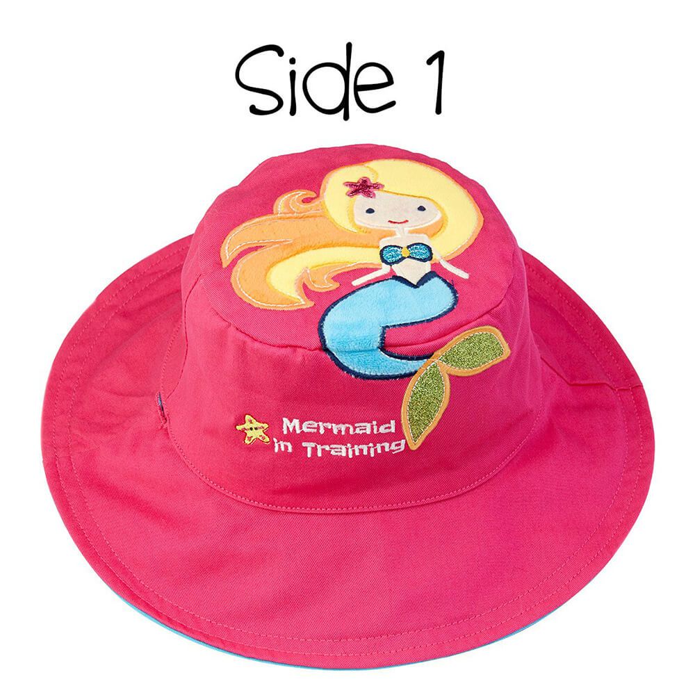 加拿大 flapjackkids - 雙面遮陽帽-美人魚/海馬