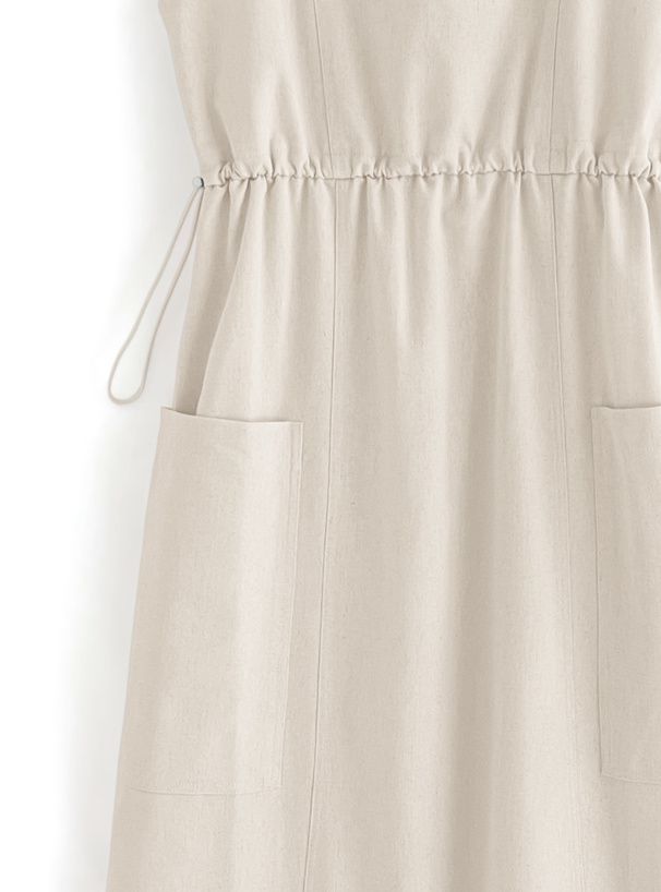 日本 GRL - 休閒風抽繩吊帶裙-深藍 (F)