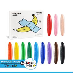 JarMelo 原創美玩 - 不髒手蜂蠟蠟筆(12色) JA96659