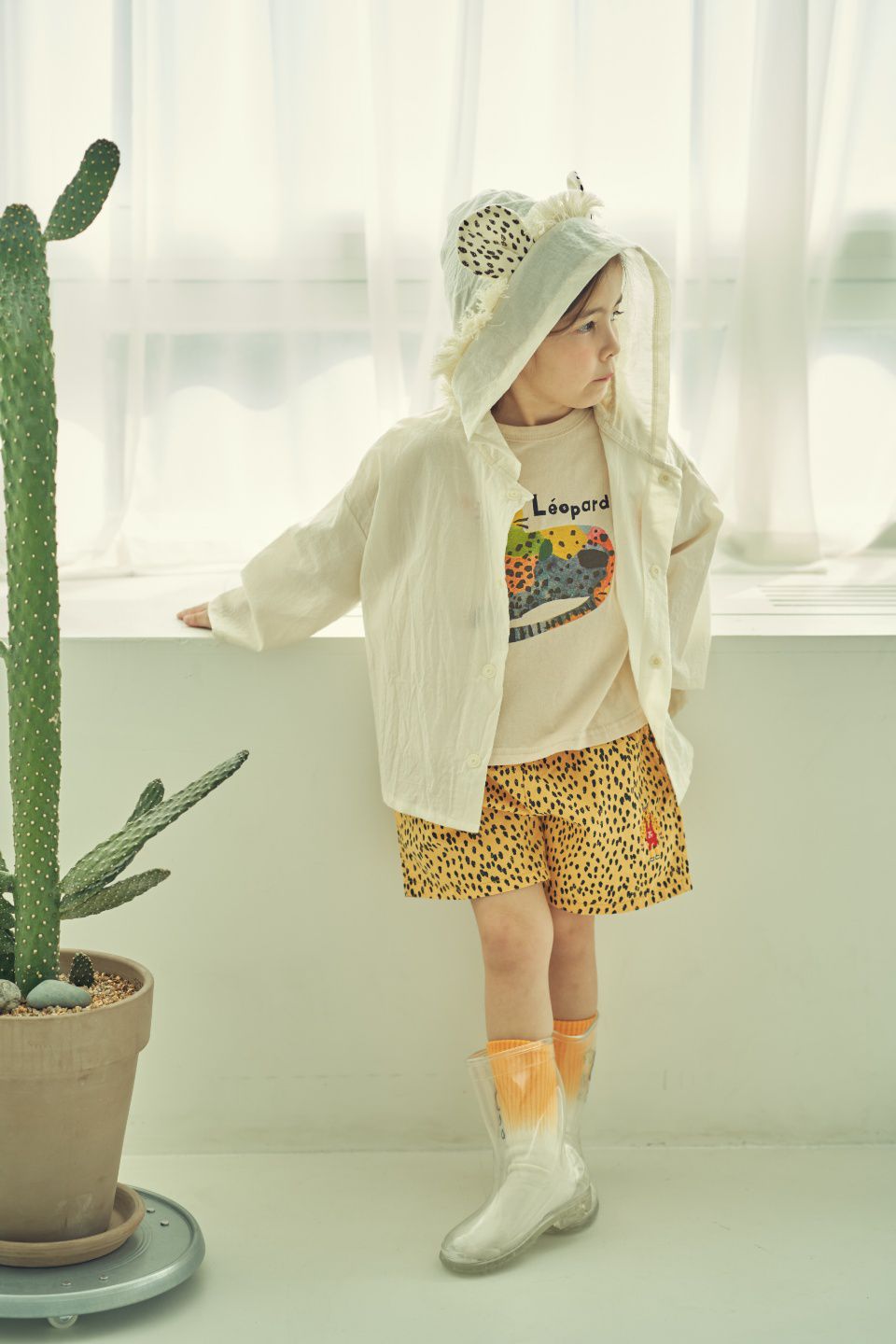 韓國 Mimico - 花豹小短褲-芥末黃