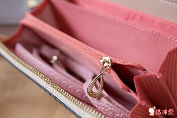 日本 cachecache - 3way蝴蝶結錢夾包-SILGY銀粉x灰