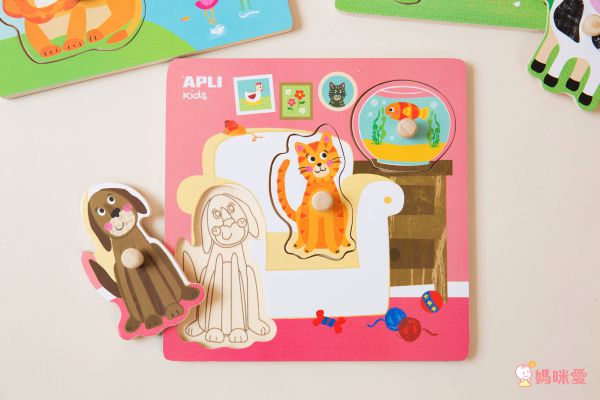 西班牙 APLI - 動物握鈕拼圖-牧場