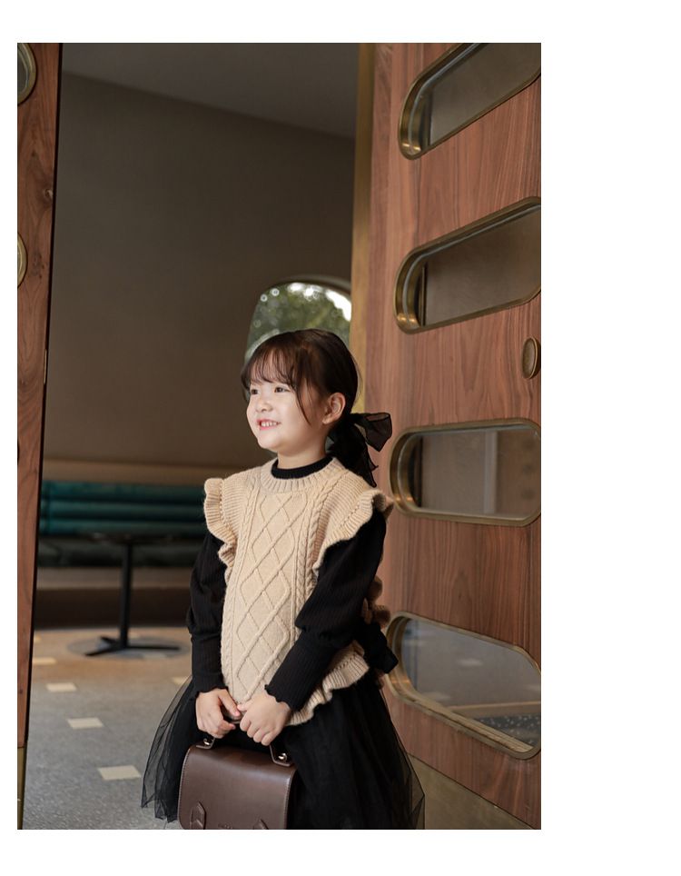 木耳領泡泡袖長袖上衣-小愛心-綠色