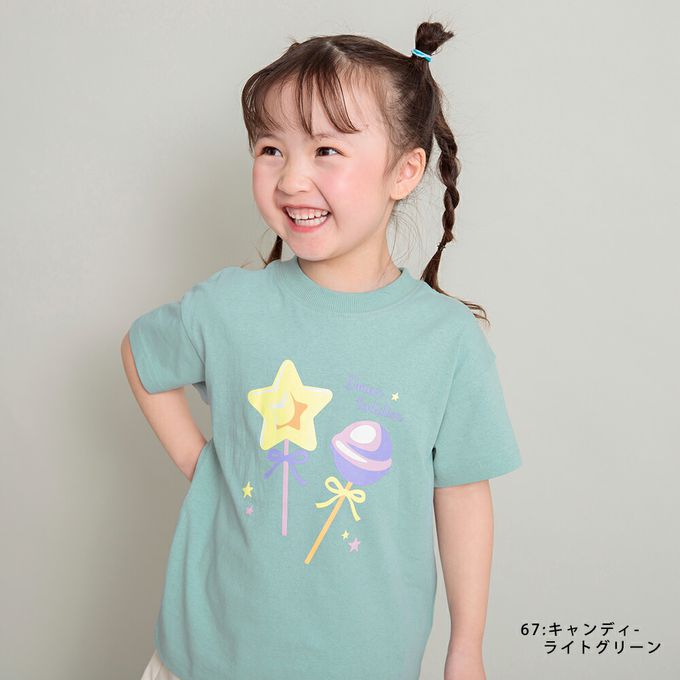 日本 BRANSHES - 純棉可愛女孩短袖上衣-櫻桃-淺藍