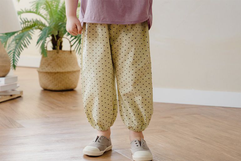 韓國 Bebezoo - 透氣純棉縮褲管防蚊褲-橄欖綠