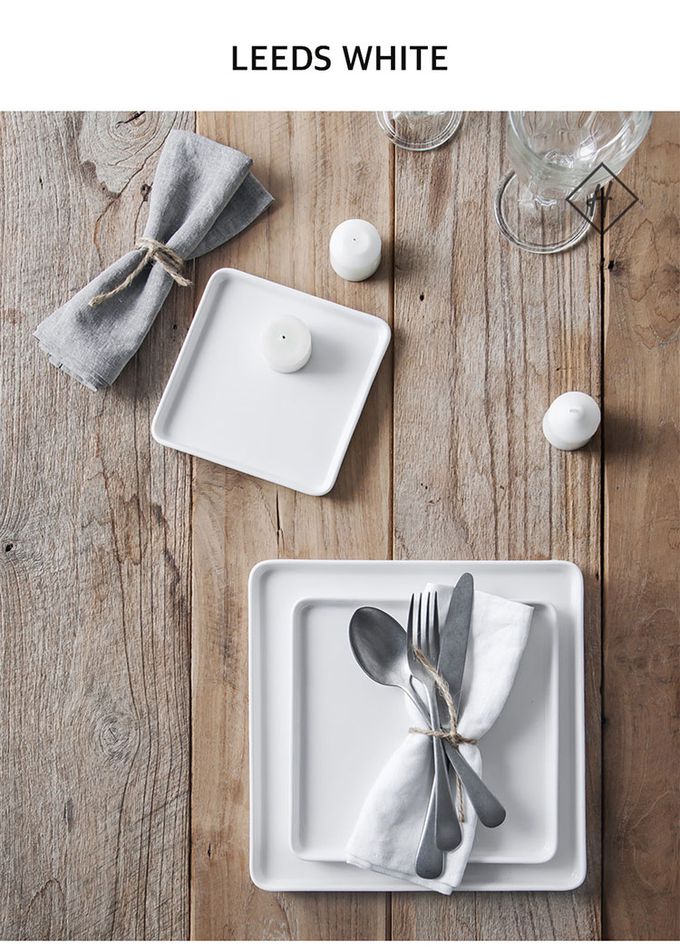 韓國 SSUEIM - LEED系列莫蘭迪陶瓷方形淺盤19cm (粉色)