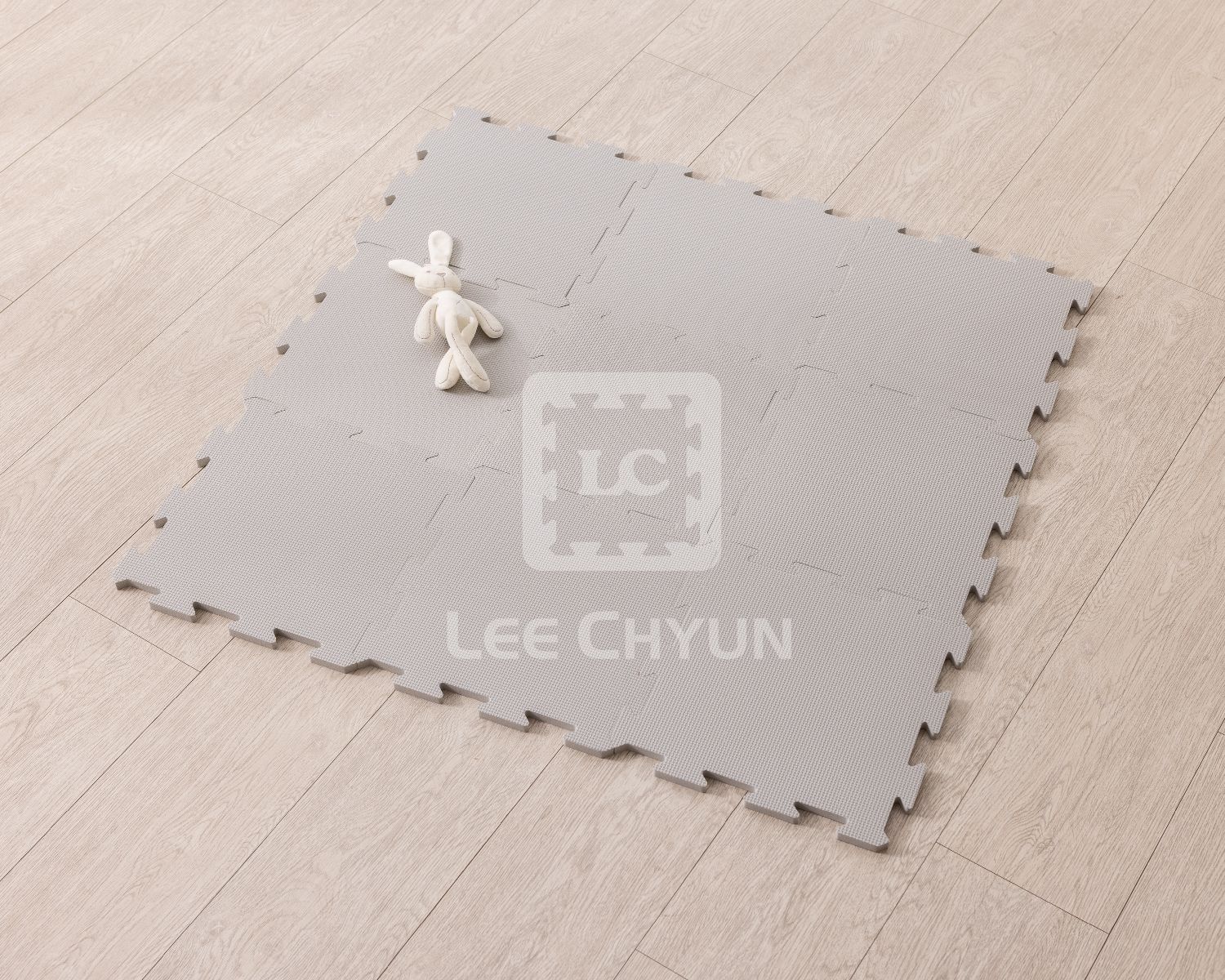 LC - EVA巧拼地墊-櫻花粉-9片