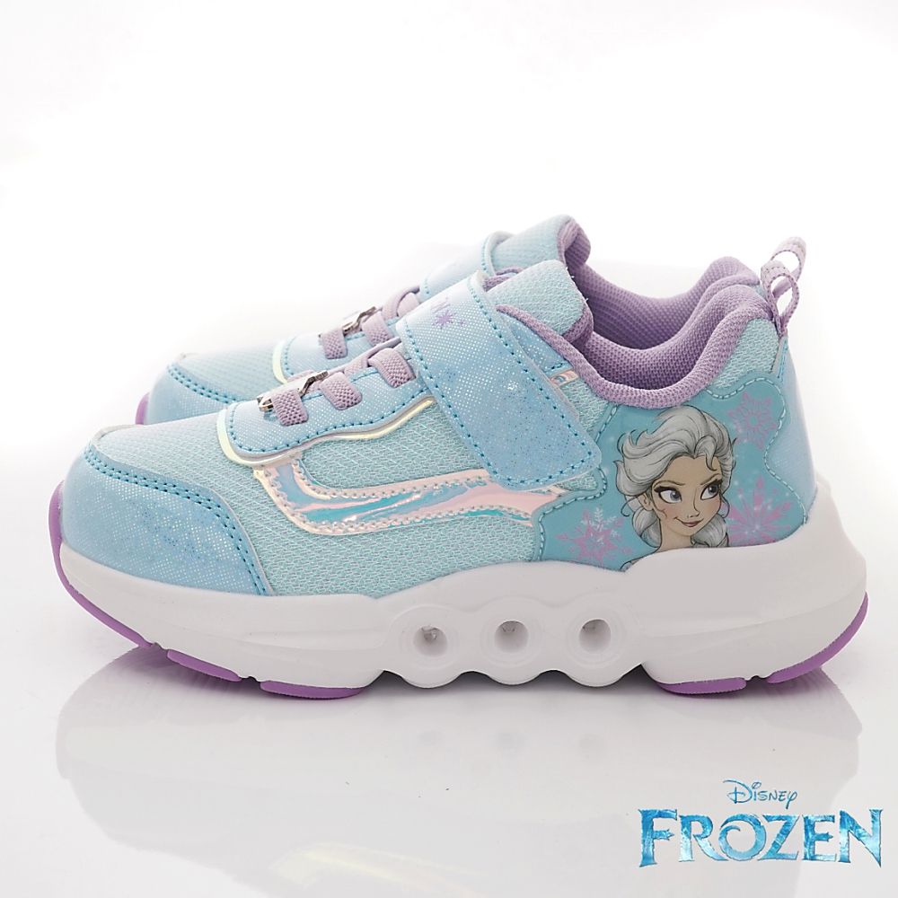 台灣製冰雪奇緣電燈運動款(中小童段)-運動鞋-水藍