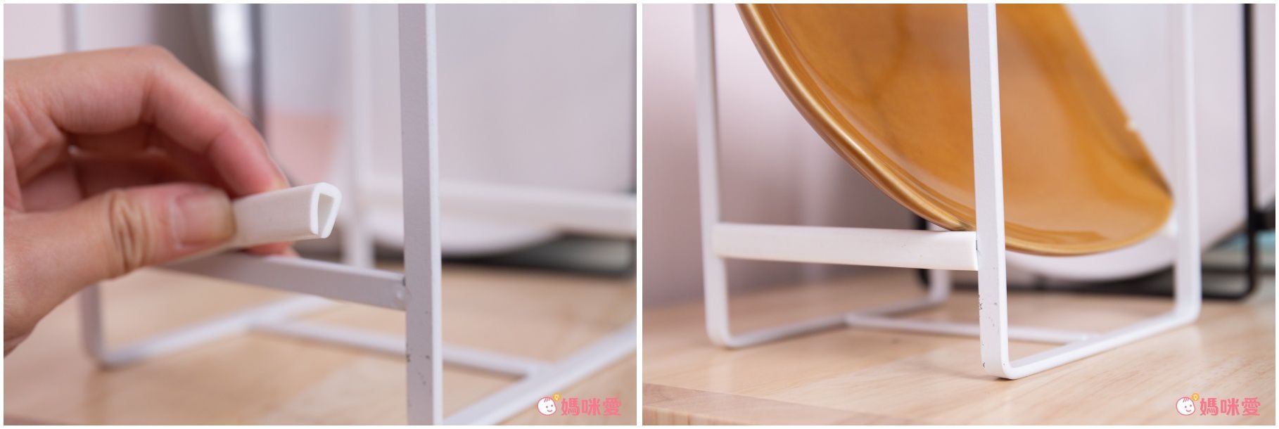 日式廚房碗盤收納架-H型-黑色