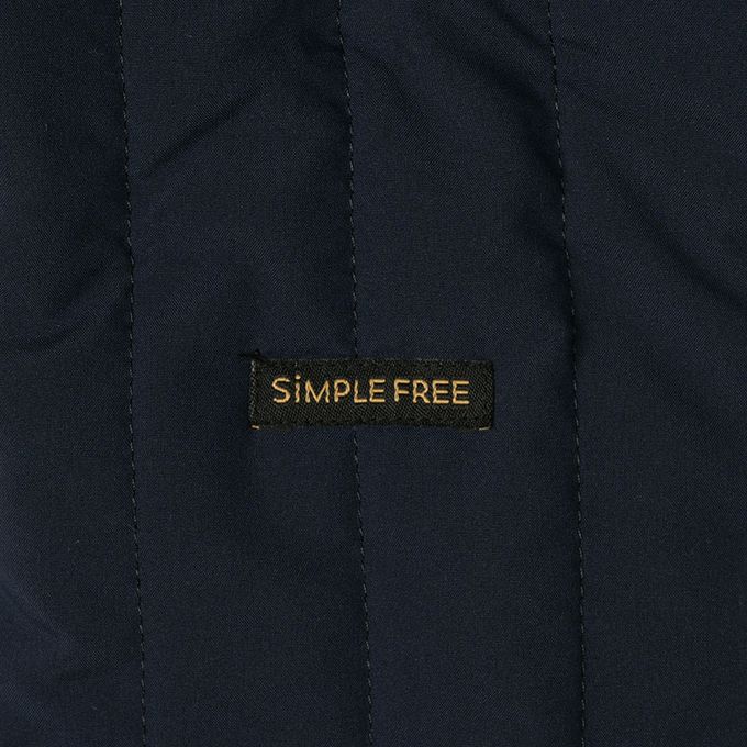 akachan honpo - 寬鬆夾克-超細纖維-深藍色