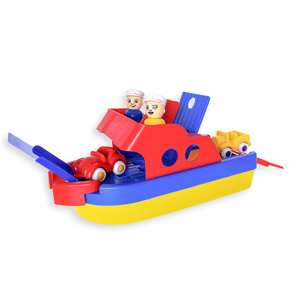 瑞典Viking toys - Jumbo 快艇停車場(含兩隻人偶與車車)-30cm