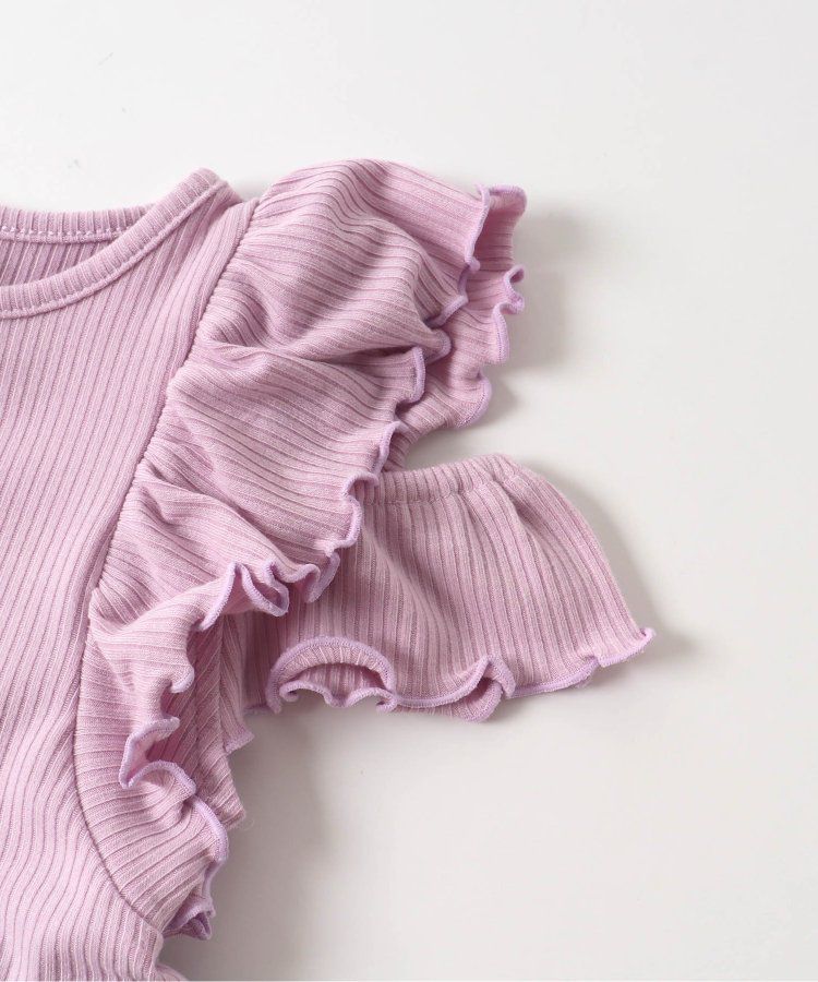 日本 apres les cours - 蓬鬆荷葉邊小露肩洋裝-向日葵-水藍x白