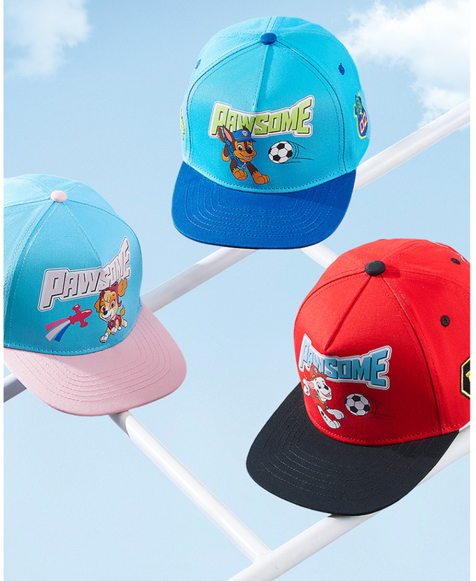 汪汪隊兒童防曬遮陽帽-卡通人物-小礫-黑+綠