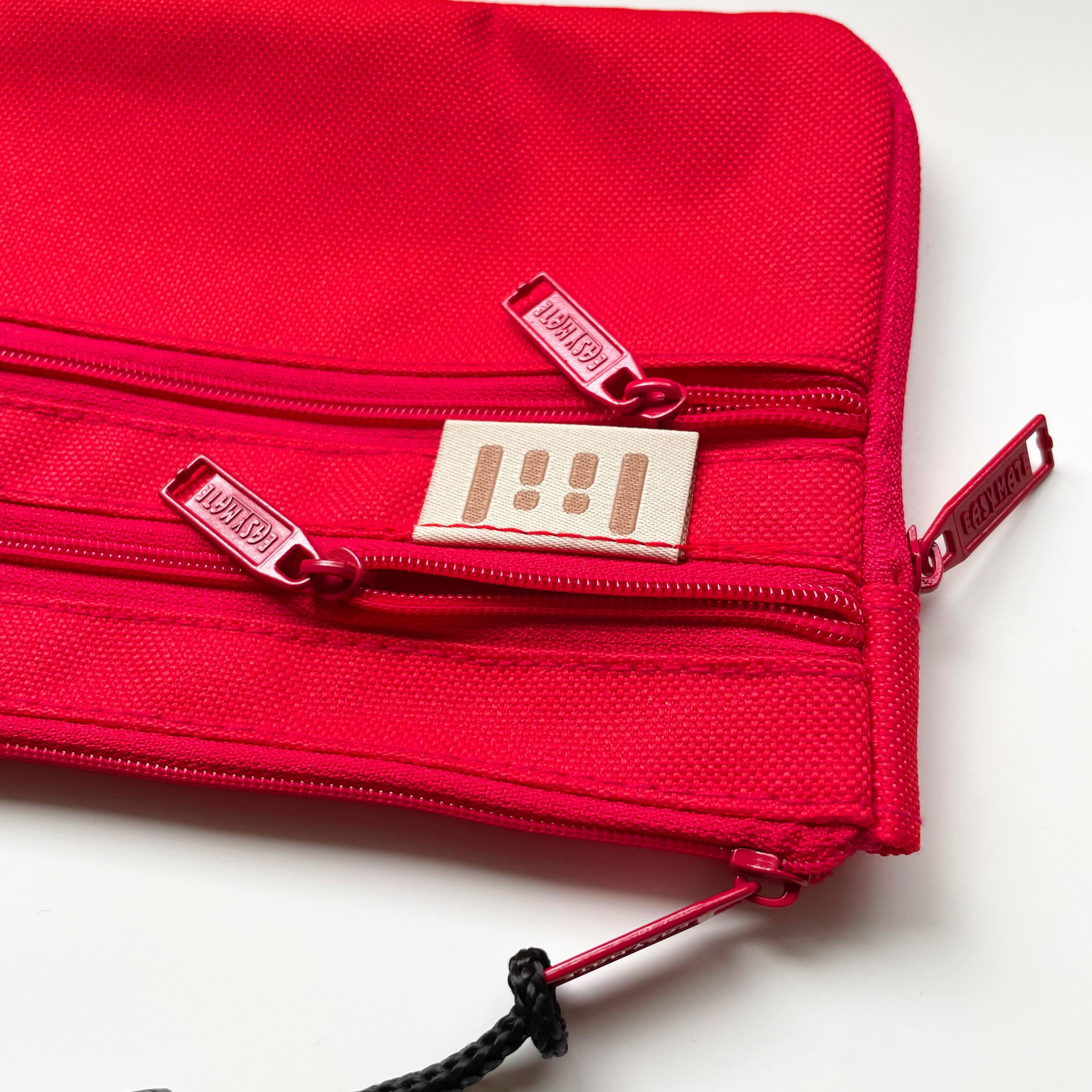 理理 liil - 紋理三拉鏈收納文件袋-風鈴藍 (M-250x190x45mm)