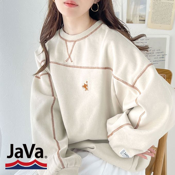 日本 Classical Elf - Java logo刺繡拷克邊圓領大學T-墨綠