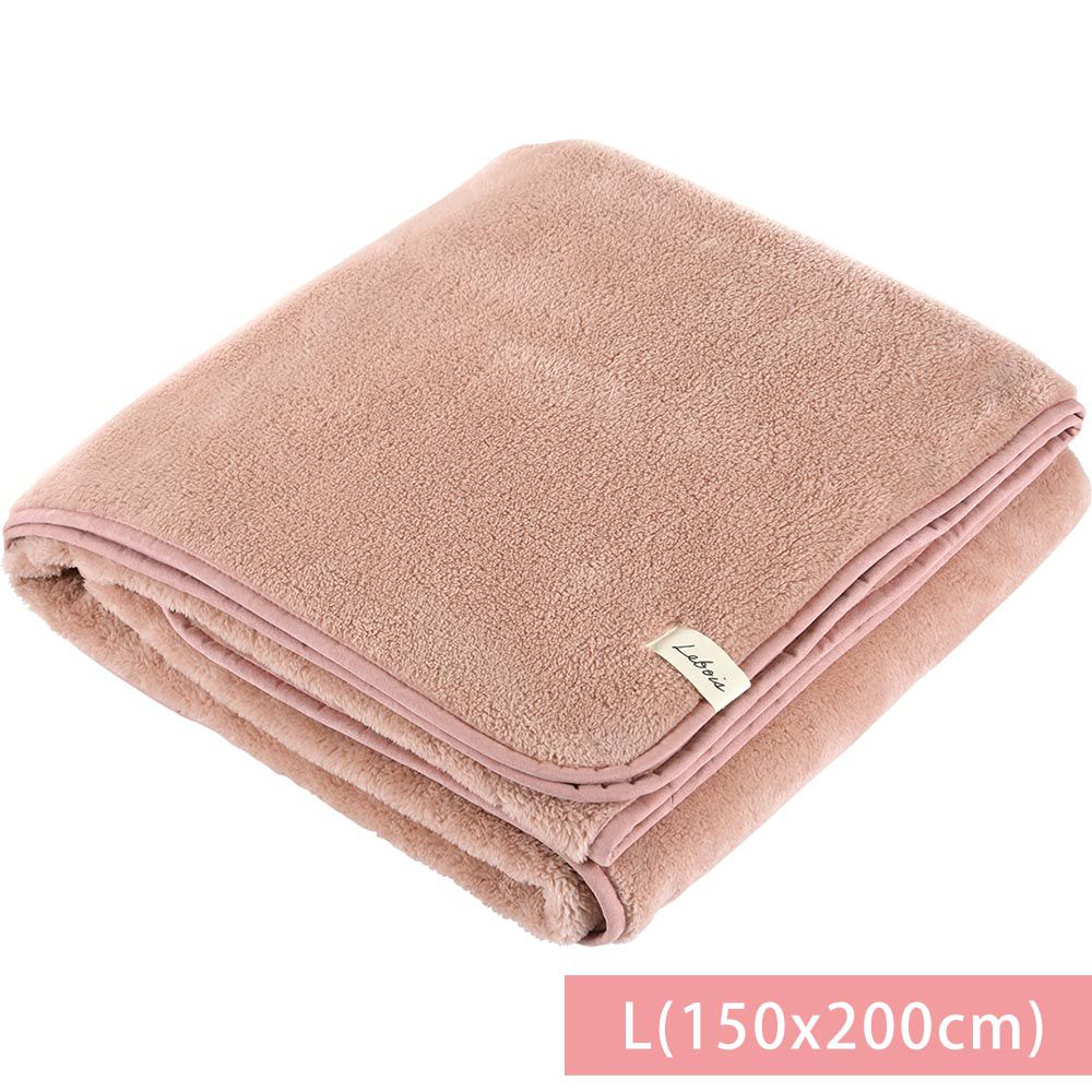日本 DAIKAI - 極細纖維柔軟保暖毛毯/蓋毯-素色-桃粉 (L(150x200cm))