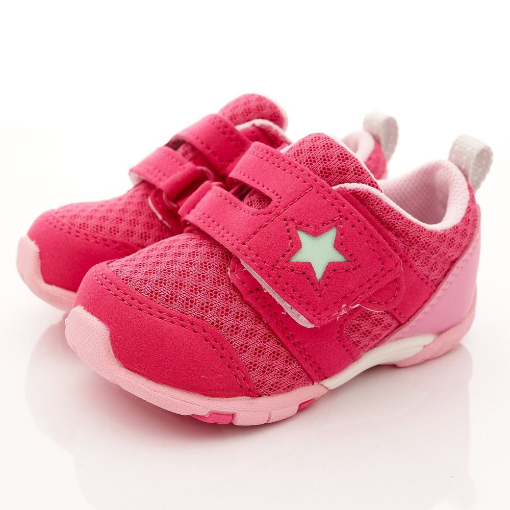Moonstar日本月星 - 日本月星機能童鞋-2E-兒茶素系列機能款(寶寶段)-桃紅