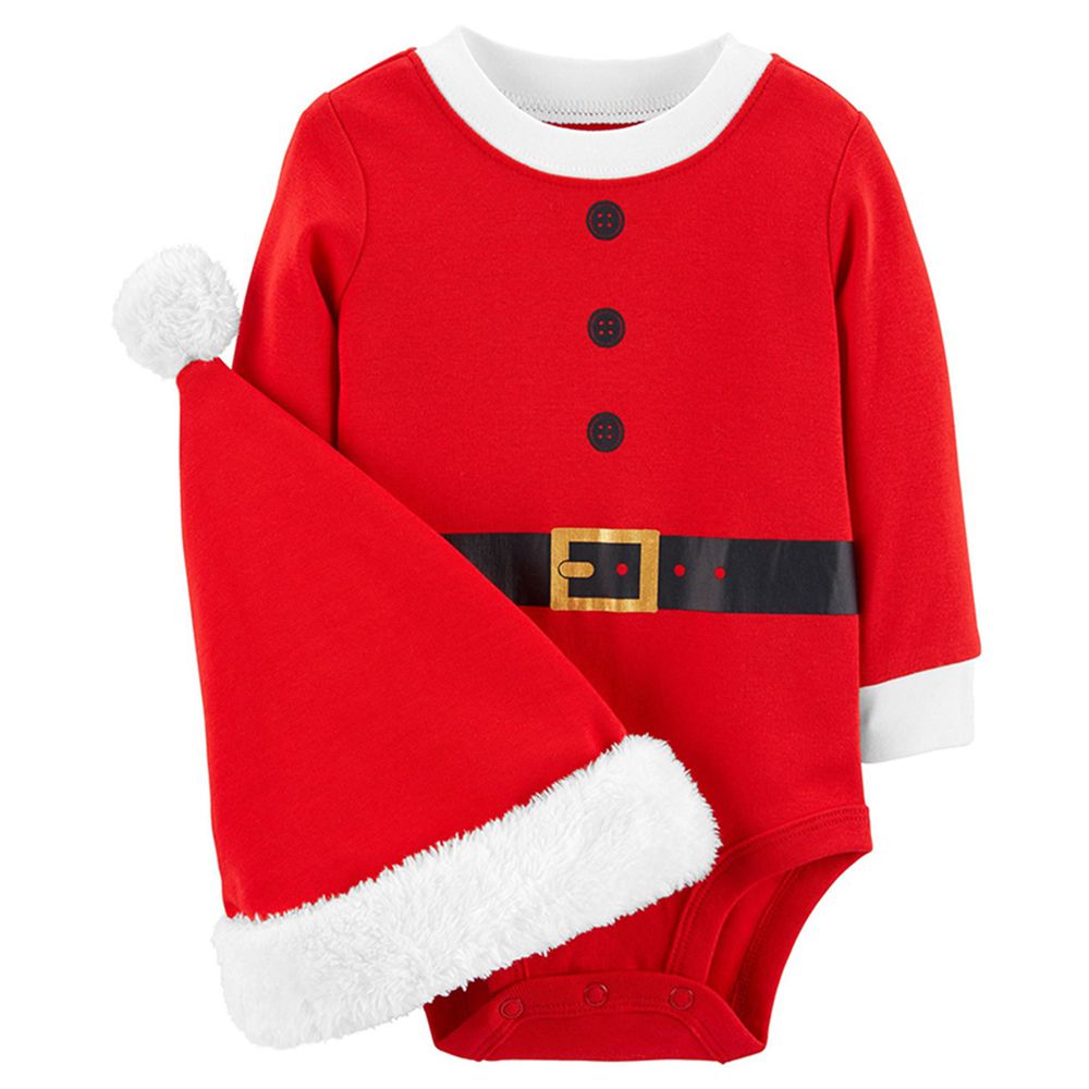 美國 Carter's - 嬰幼兒造型套裝兩件組-聖誕老人