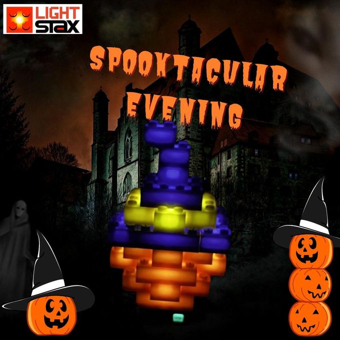 美國 Light Stax - 【人氣推薦】歡樂桶系列-萬聖俱樂部2(5合一造型)-全新升級6段聲控底座-48顆