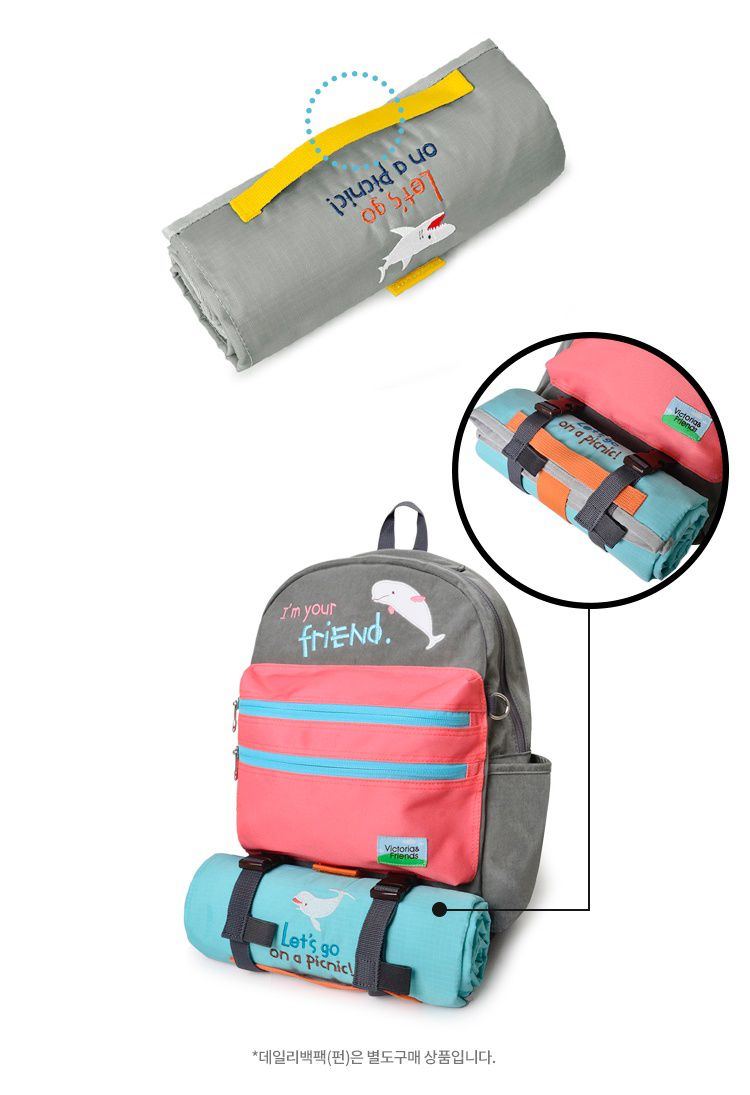 韓國 Victoria & Friends - 防潑水野餐墊-湖水綠 (90X70cm)