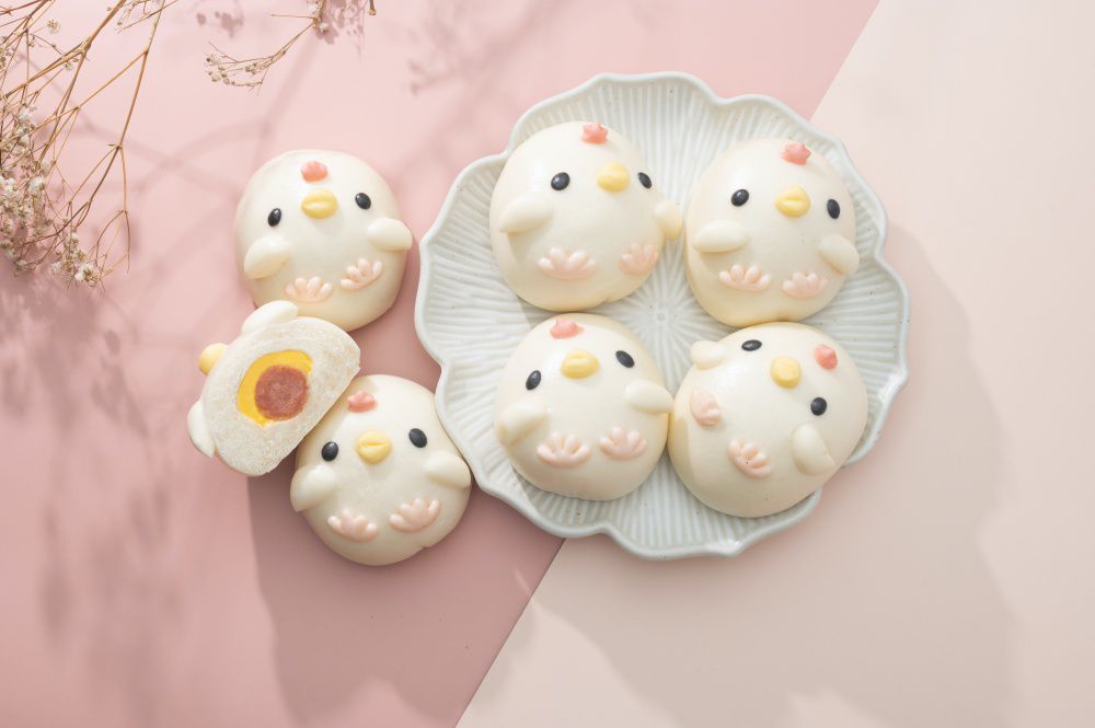 老甜媽手工饅頭 - 限量組-草莓起司包6入+德國香腸起司包6入+馬卡龍一口小饅頭-400g