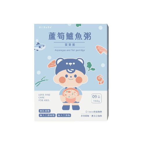 Hibebe - 寶寶粥 蘆筍鱸魚粥 4入/盒-150g*4/盒