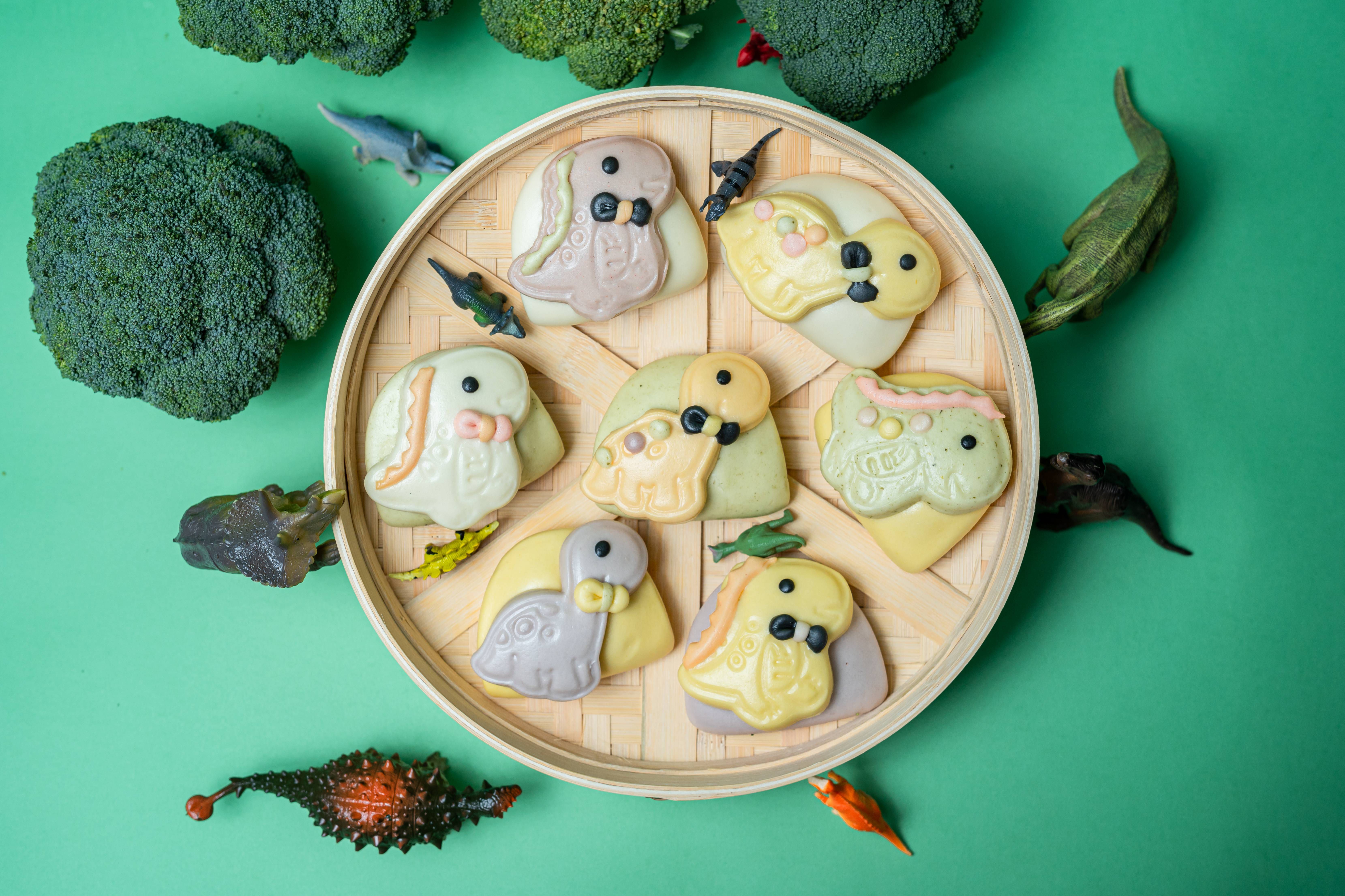 老甜媽手工饅頭 - 彩虹小恐龍造型刈包