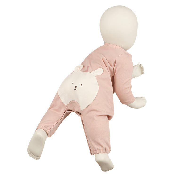 akachan honpo - 長袖兔裝-動物造型屁屁-粉紅色