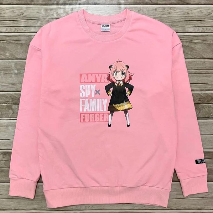間諜家家酒 - 間諜家家酒少女長袖T恤-粉