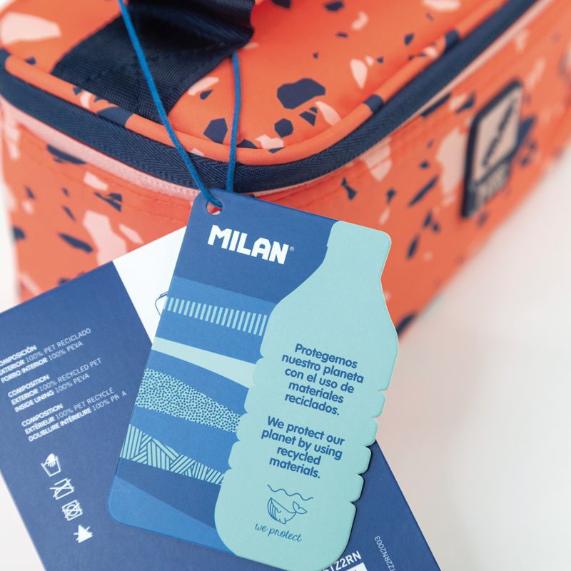 MILAN - 硬殼式筆袋_豔陽橘