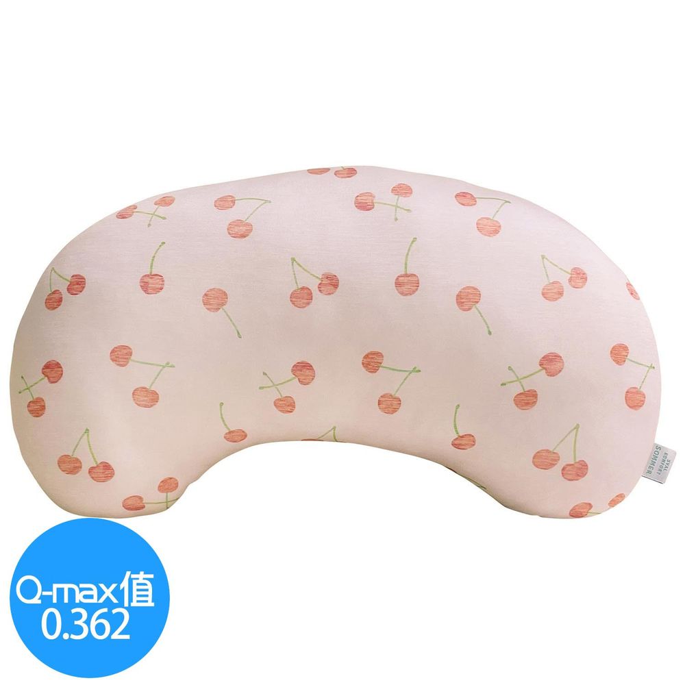 日本 DAIKAI - 接觸涼感豌豆枕/午睡枕/枕頭-甜美櫻桃-粉紅 (45x25cm)