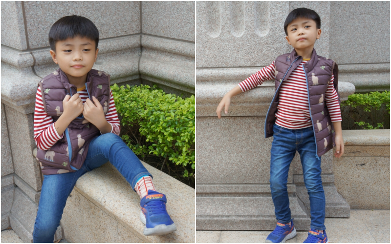 韓國 Victoria & Friends - 輕量鋪棉保暖背心-咖啡駱馬