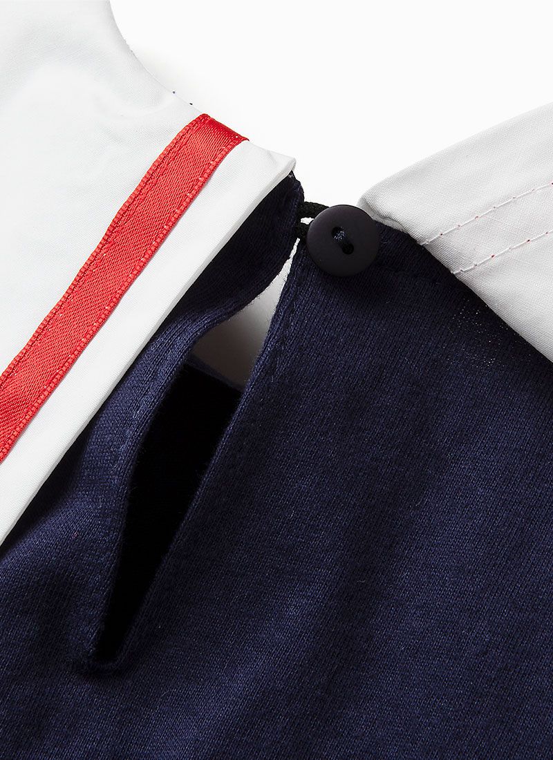 韓國 OZKIZ - 水手風打折洋裝