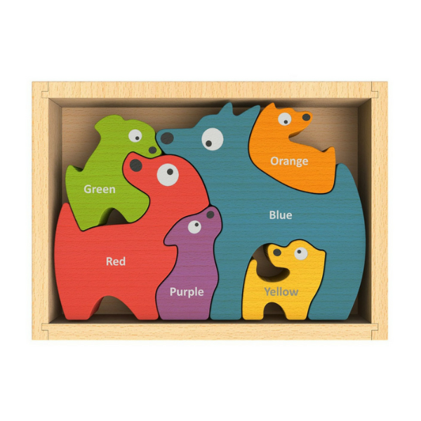 美國 Begin Again - 純木質拼圖玩具-小狗