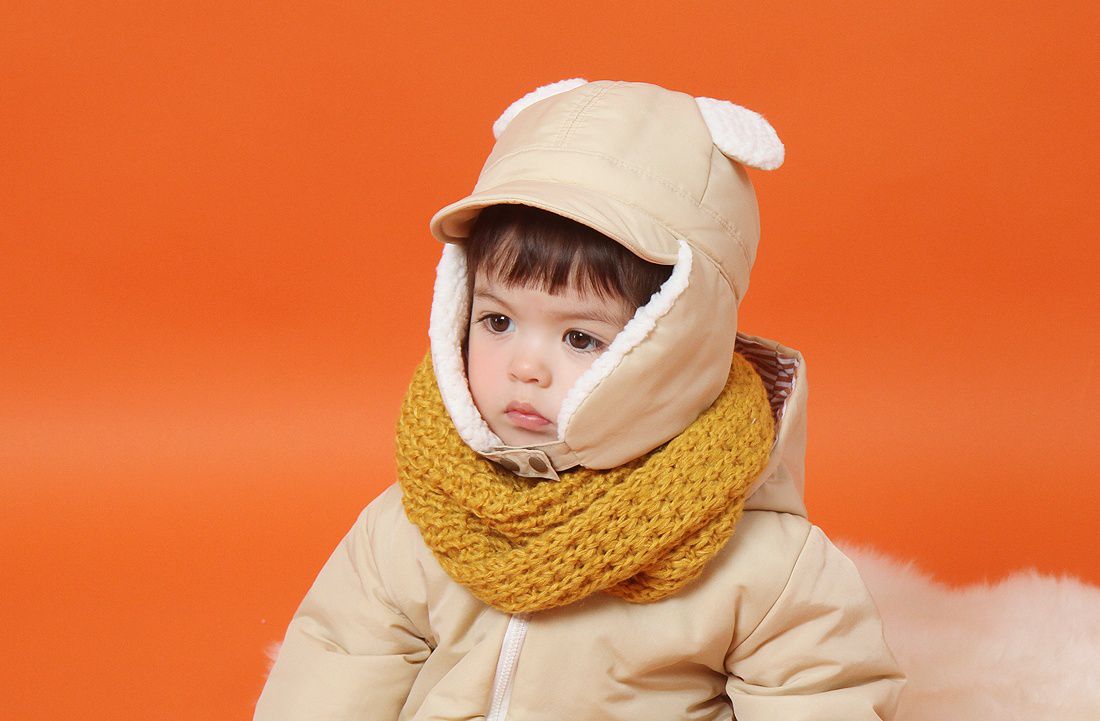 韓國 Babyblee - 粗毛線單色圍脖-粉紅 (FREE)