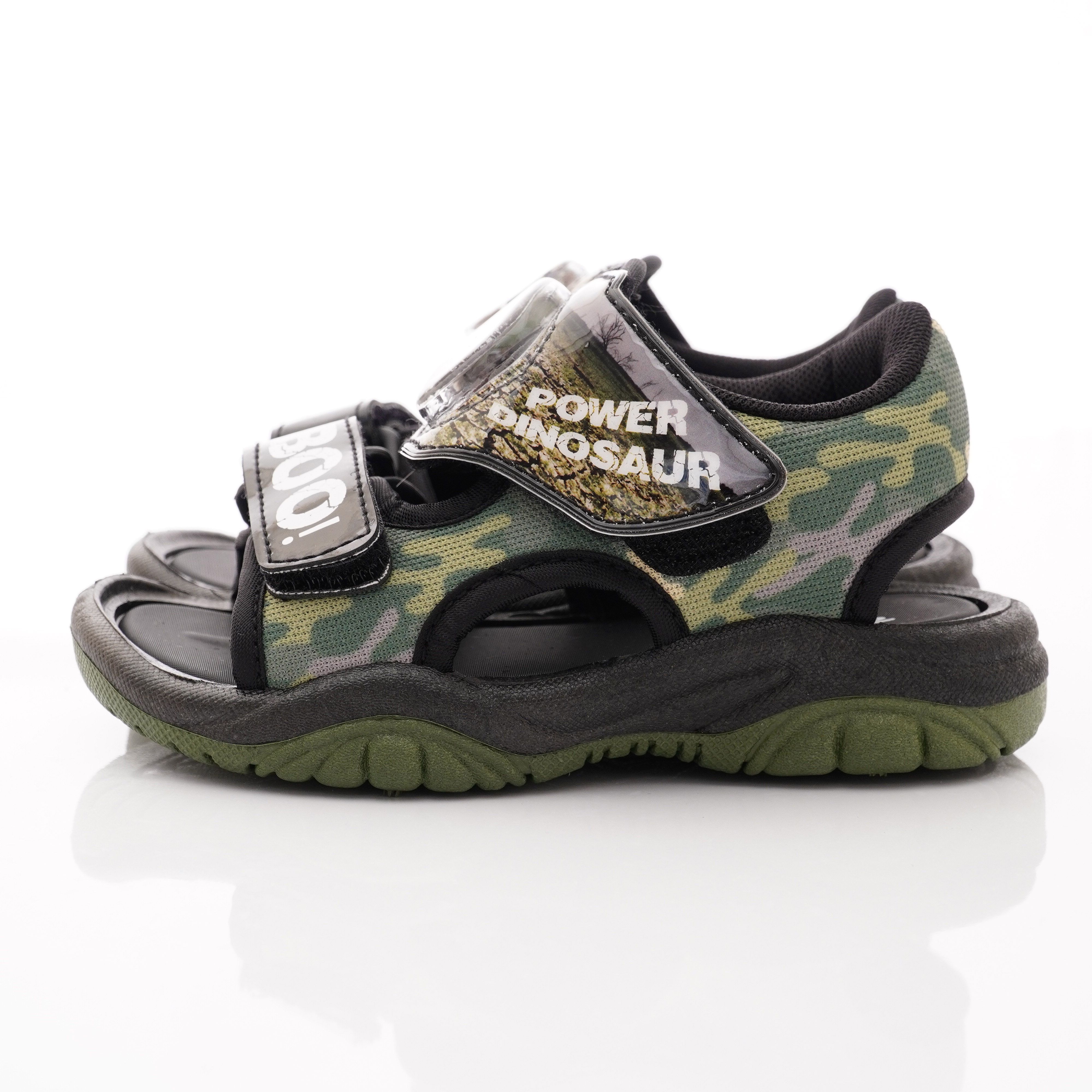 侏羅紀世界 - 恐龍電燈涼鞋款(中小童段)-綠