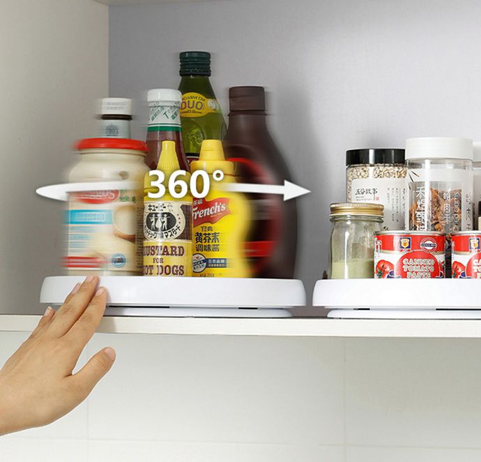 日本霜山 - 360度旋轉式多功能調味料/瓶罐收納架-經典款