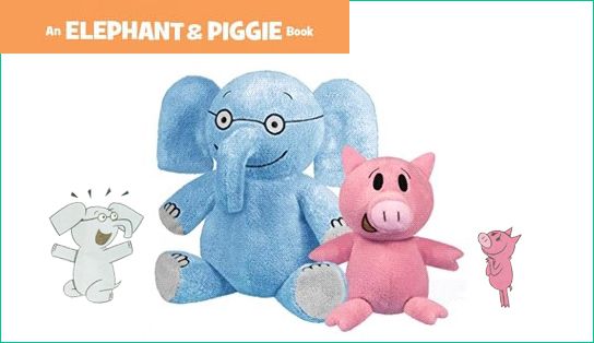 Elephant and Piggie 玩偶一組