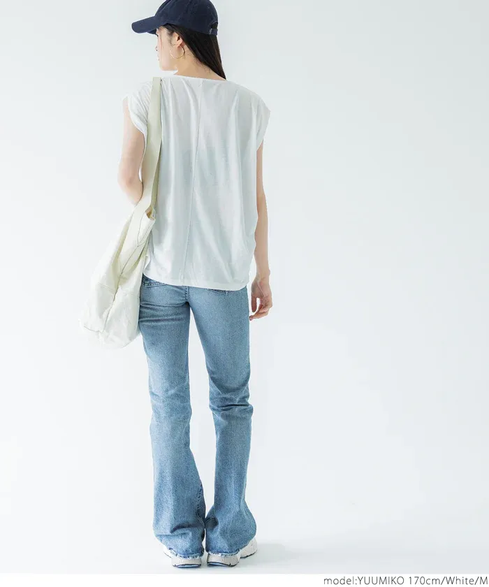 日本 COCA - 超顯瘦百搭法式袖上衣-黑