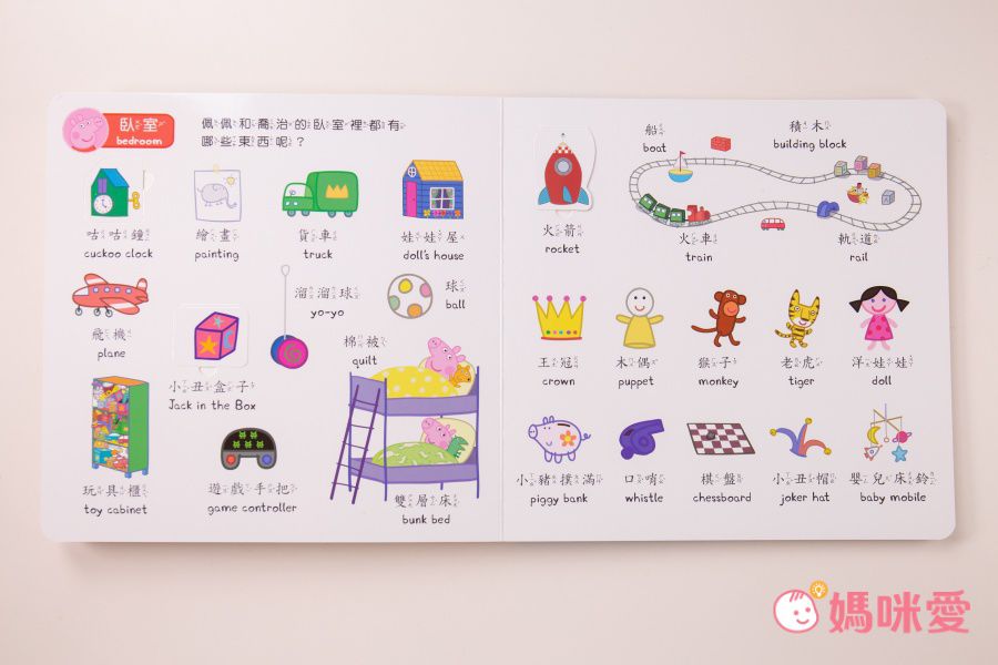 華碩文化 - 粉紅豬小妹雙語認知學習點讀版(全套6冊)-此套組含點讀筆