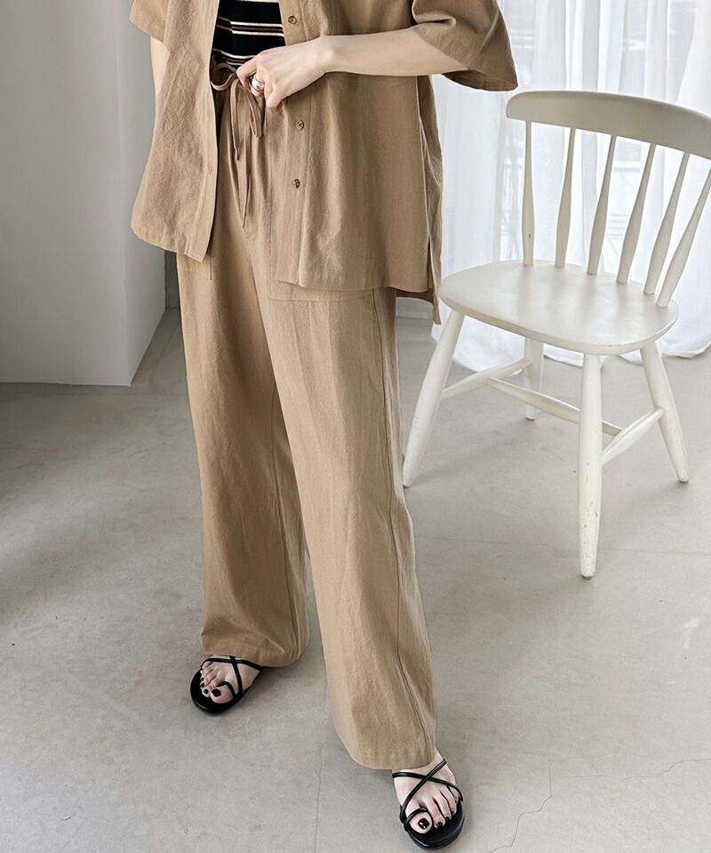 日本 Classical Elf - 純棉慵懶感美腿寬褲-摩卡