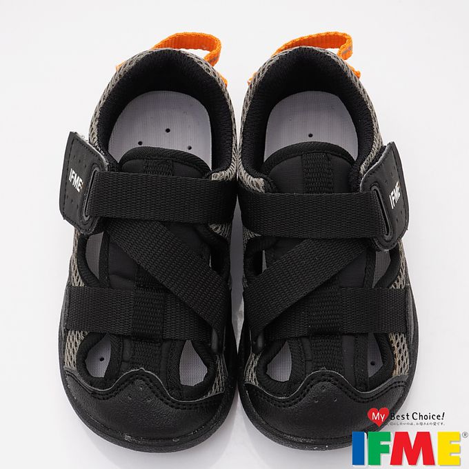 日本IFME - 護趾運動水涼鞋-IF20-332513黑(小童段)-水涼鞋-黑