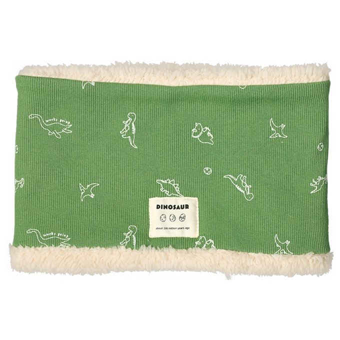 akachan honpo - 圍脖-恐龍印花-綠色 (寬:約24cm 高:約15cm)