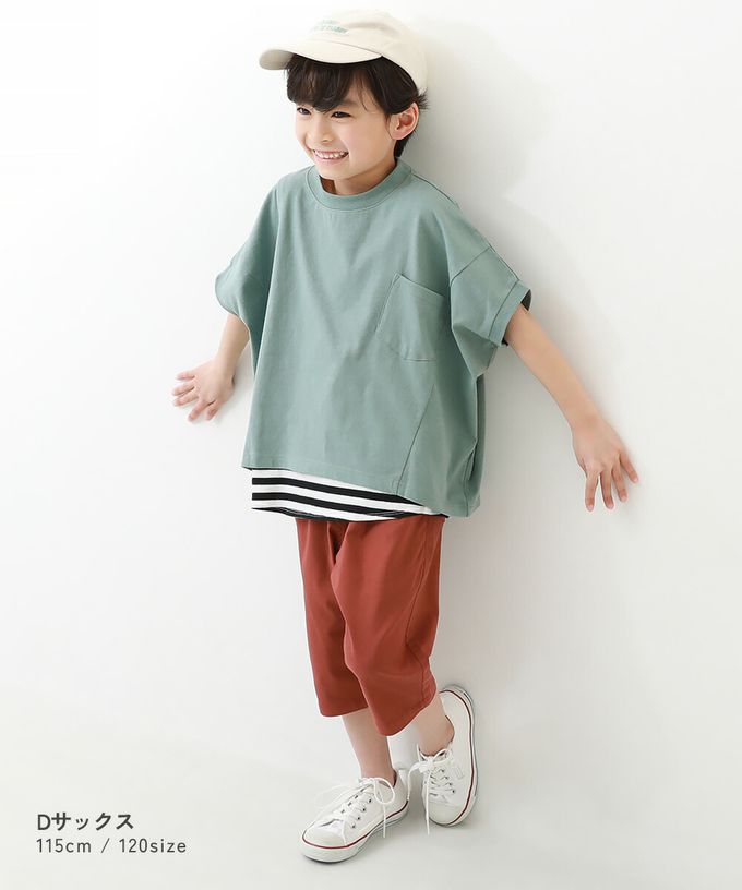 日本 devirock - 100%純棉落肩短袖上衣-淺棕