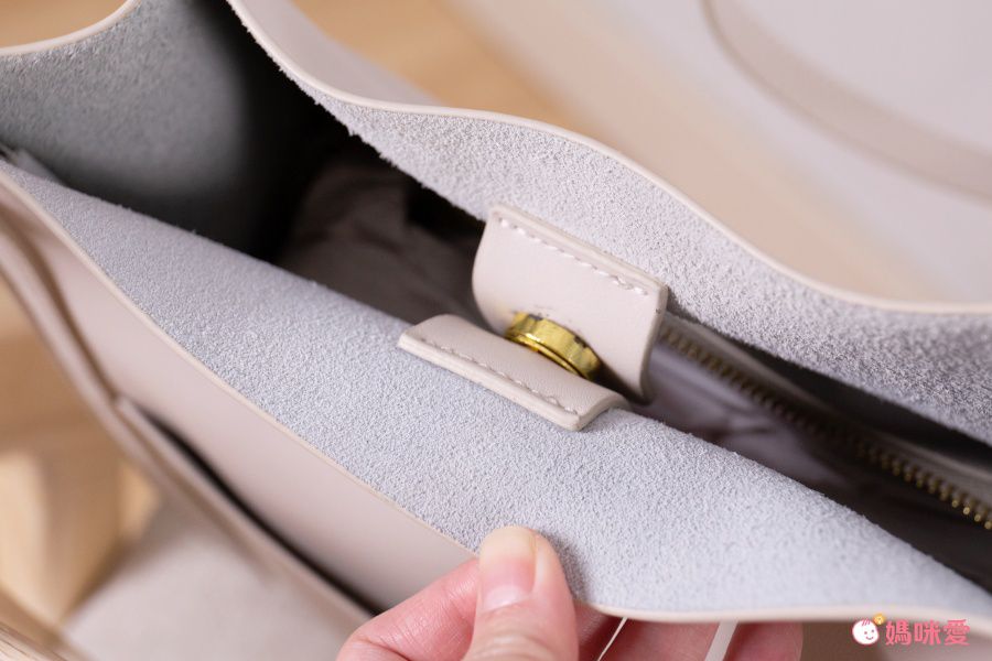 真皮大容量單肩托特包-卡其色 (30x12x31cm)