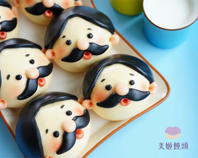 美姬饅頭 - 超人爸爸鮮乳造型芝麻包-6入