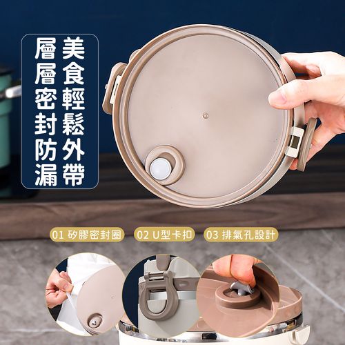 日系304不銹鋼保溫便當盒/手提多功能防燙飯盒/雙層獨立食盒