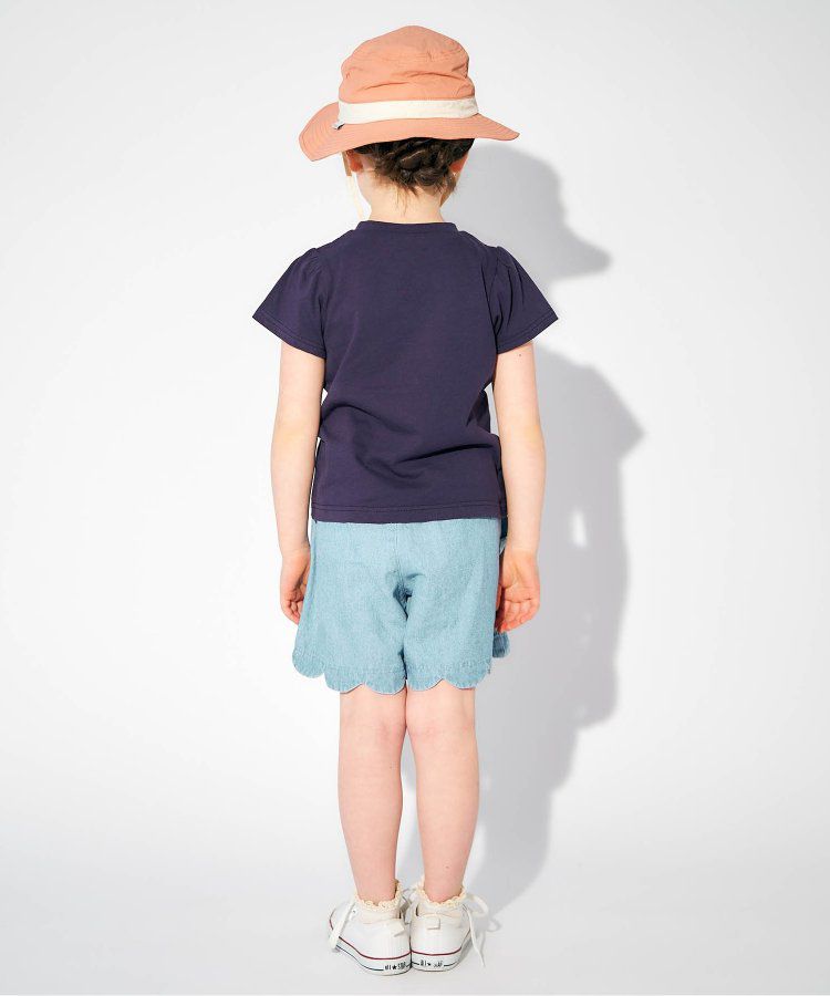 日本 apres les cours - 亮片點綴俏麗印花短袖上衣-愛心-淺綠